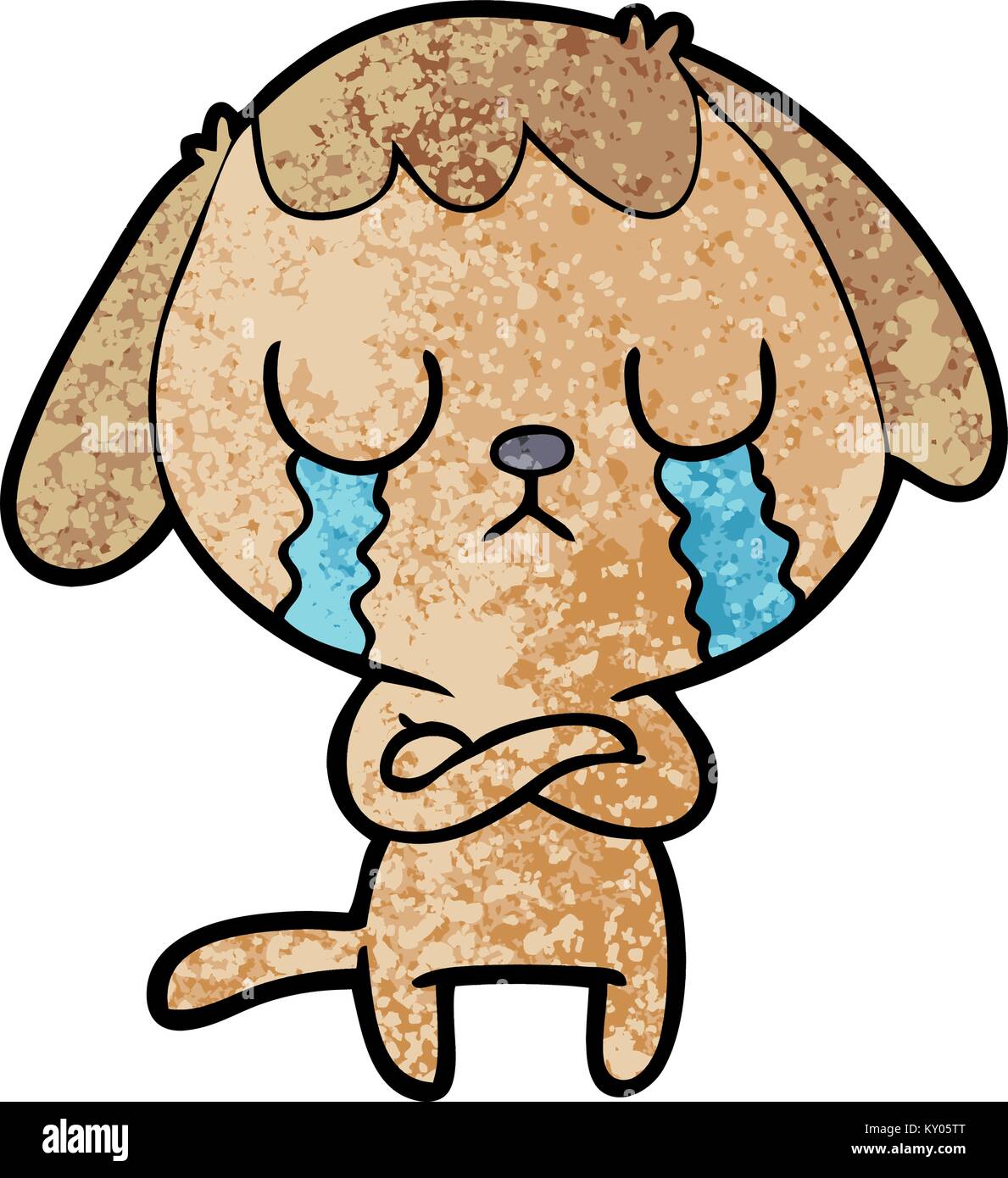 cute cartoon dog crying Stock Vector Image & Art Alamy