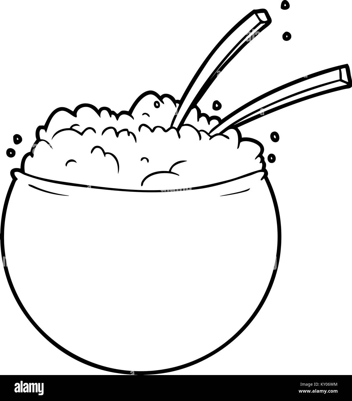 cartoon bowl of rice Stock Vector Image & Art Alamy