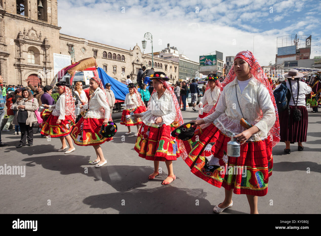 Morenada dance group in hi-res stock photography and images - Alamy
