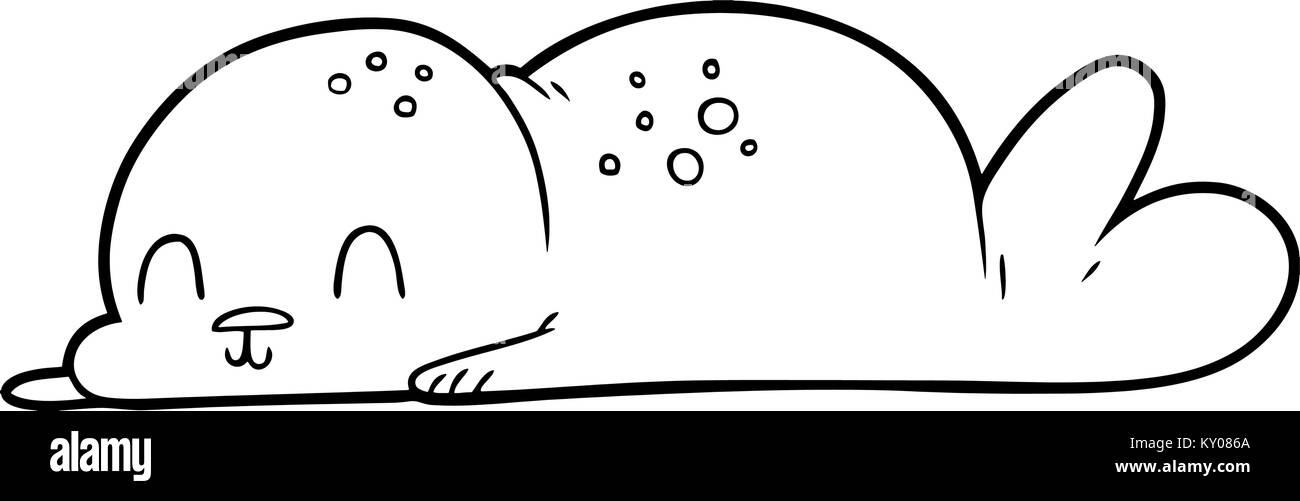 cute cartoon seal pup Stock Vector Image & Art - Alamy