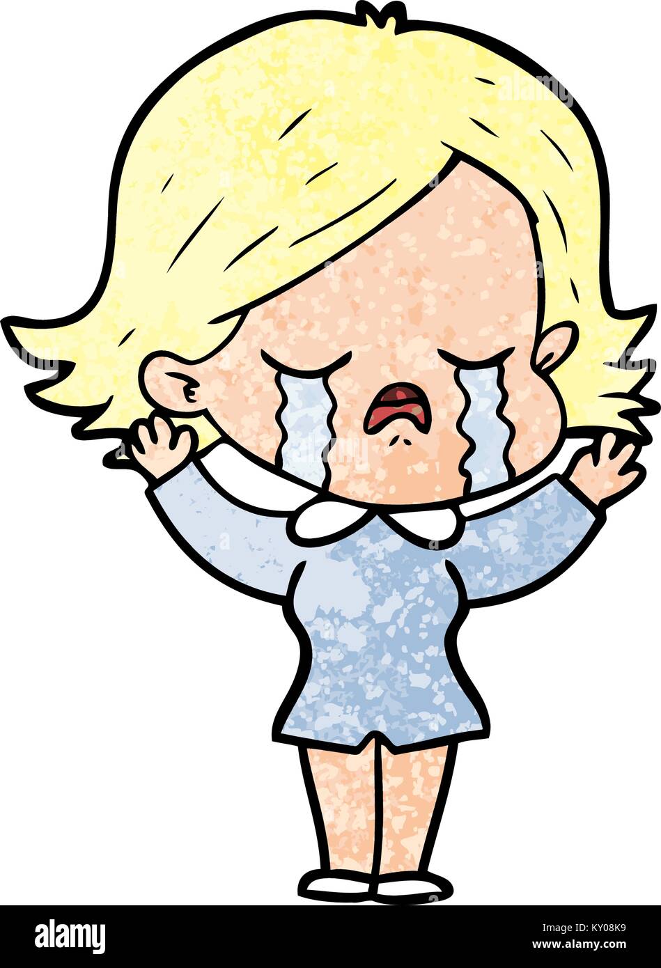 cartoon girl crying Stock Vector Image & Art Alamy