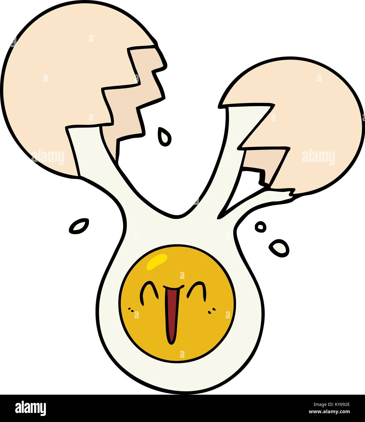 Cracked Egg Cartoon Stock Vector Image And Art Alamy