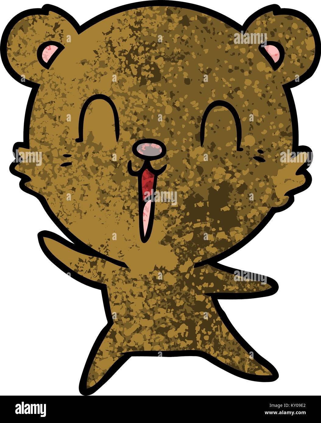 happy cartoon bear Stock Vector Image & Art - Alamy