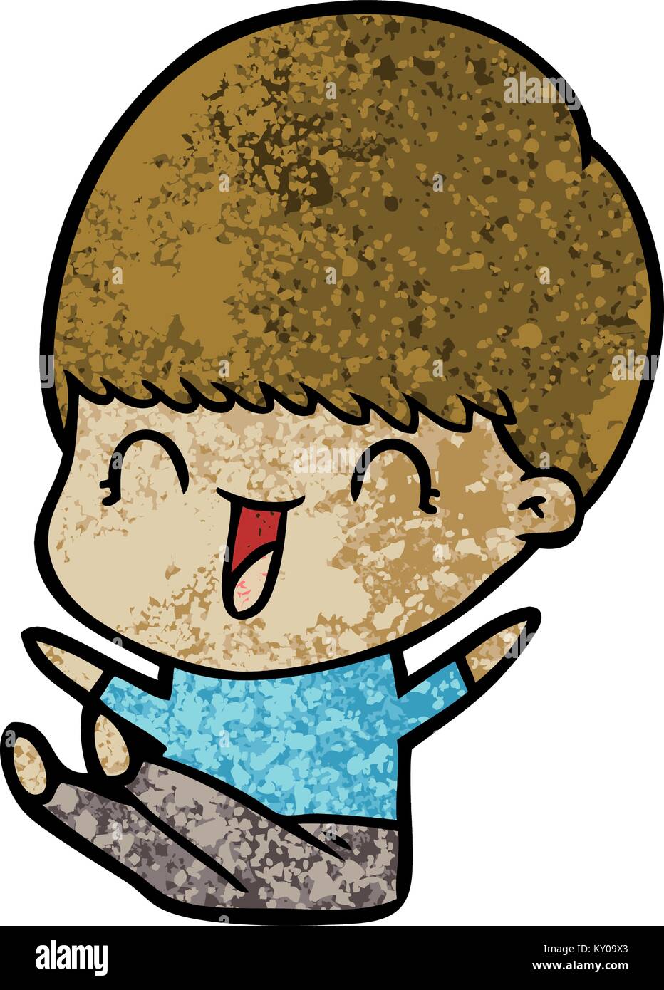 happy cartoon boy Stock Vector Image & Art - Alamy