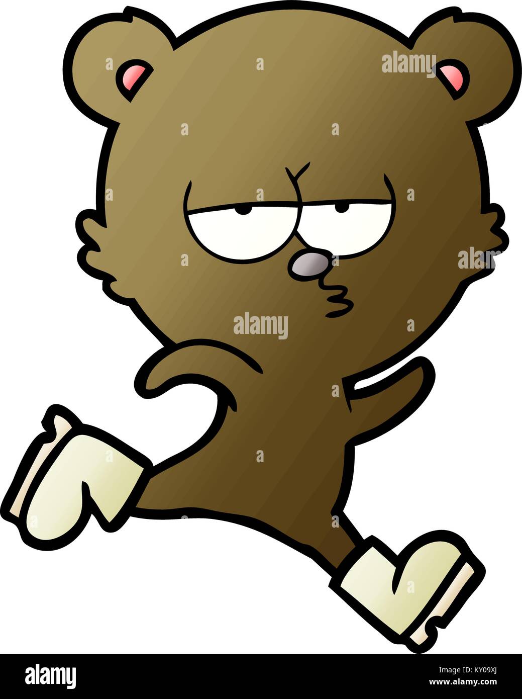 running bear cartoon in big shoes Stock Vector Image & Art Alamy