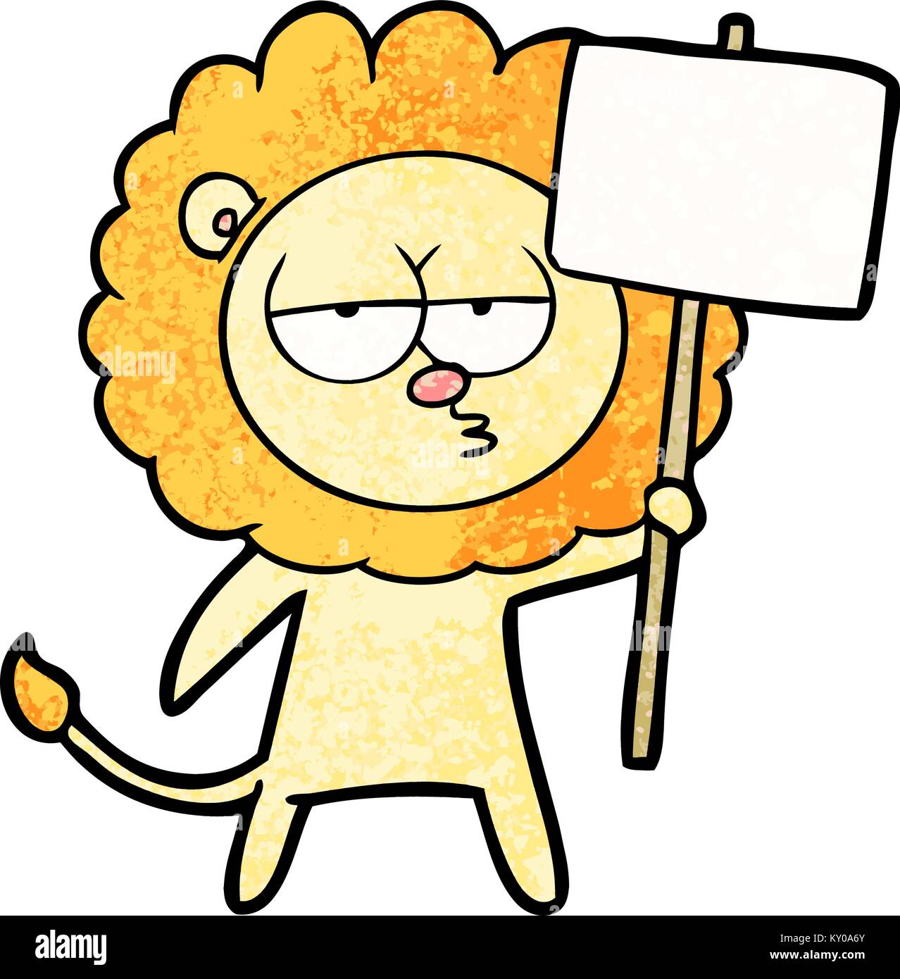 cartoon bored lion Stock Vector Image & Art - Alamy