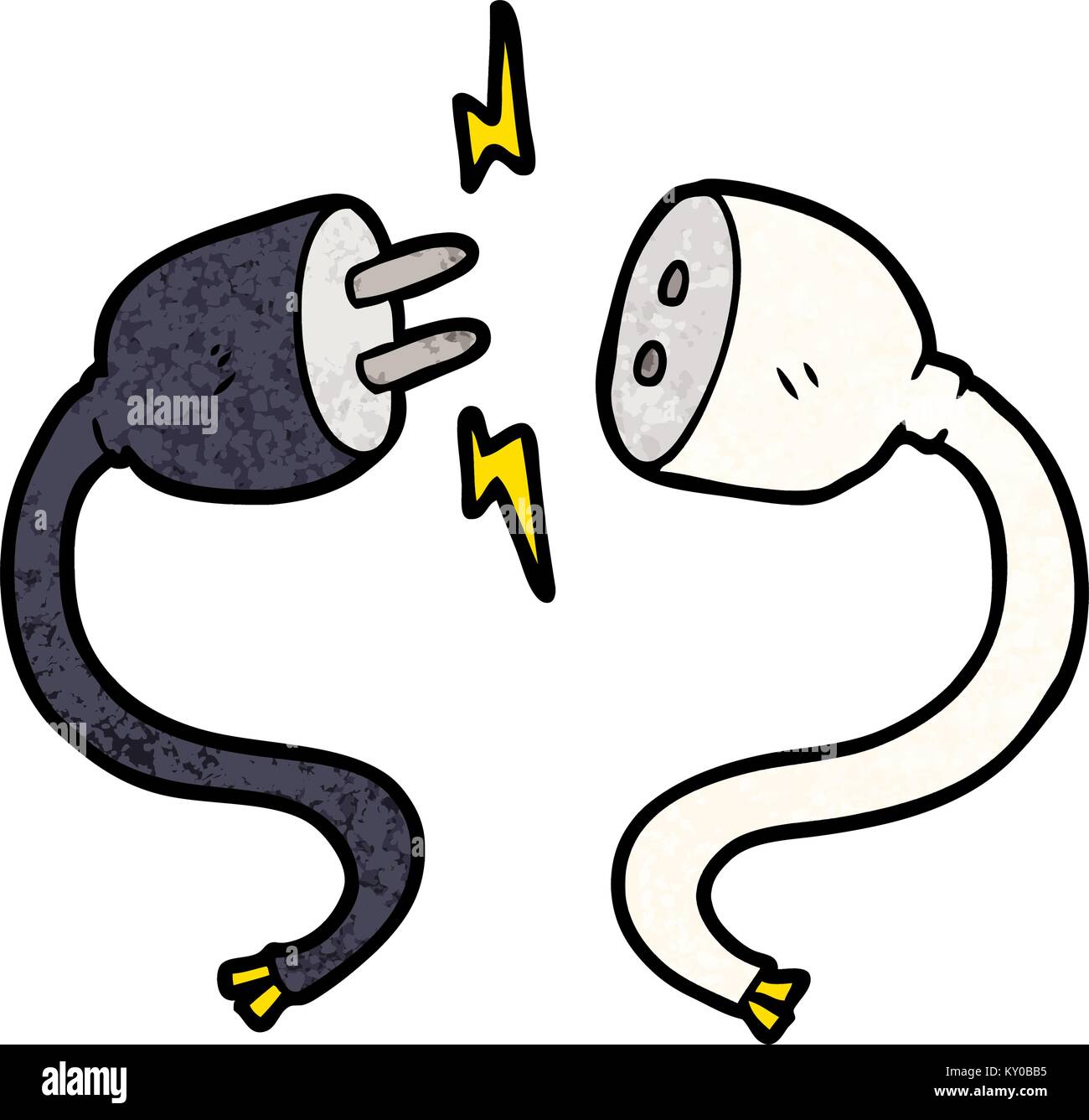 cartoon plug and socket Stock Vector Image & Art - Alamy