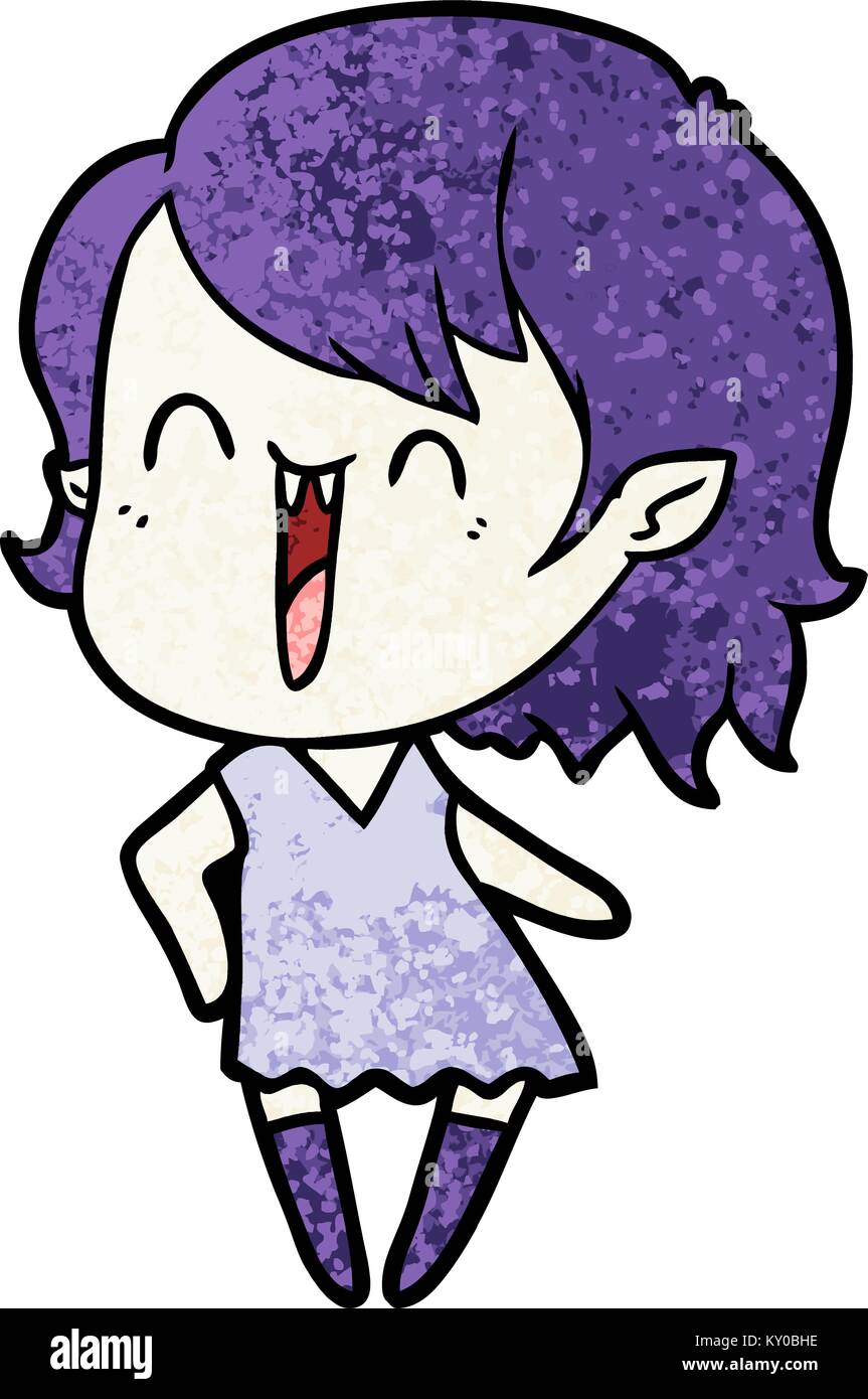 cute cartoon happy vampire girl Stock Vector Image & Art - Alamy