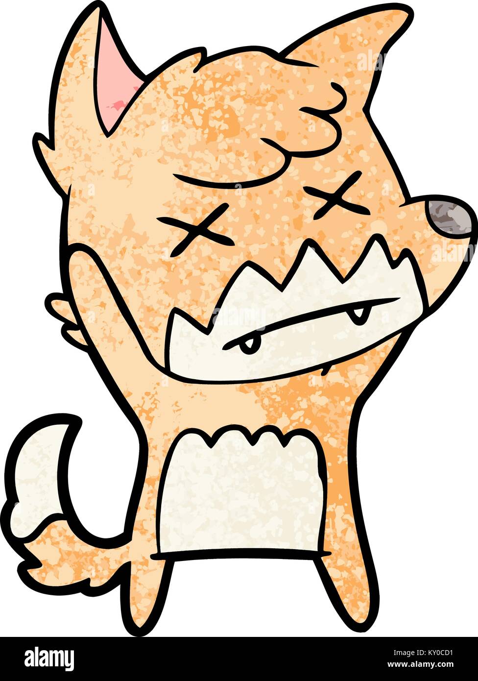 cartoon cross eyed fox Stock Vector Image & Art - Alamy