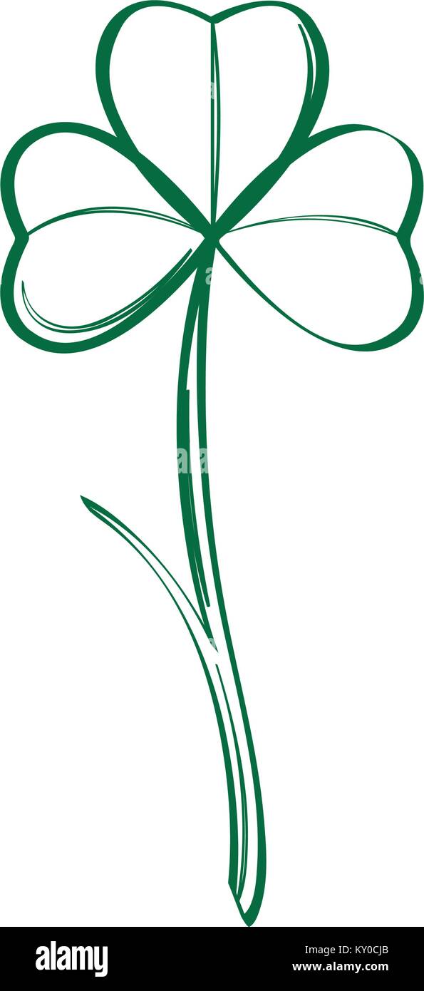 Isolated traditional clover outline Stock Vector Image & Art - Alamy