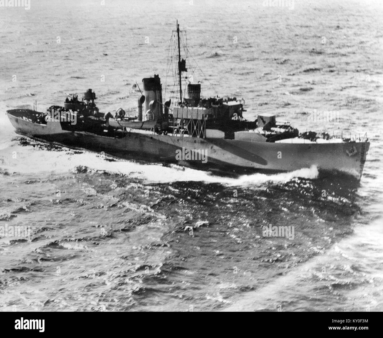 HMCS Vancouver 19 March 1945 Stock Photo