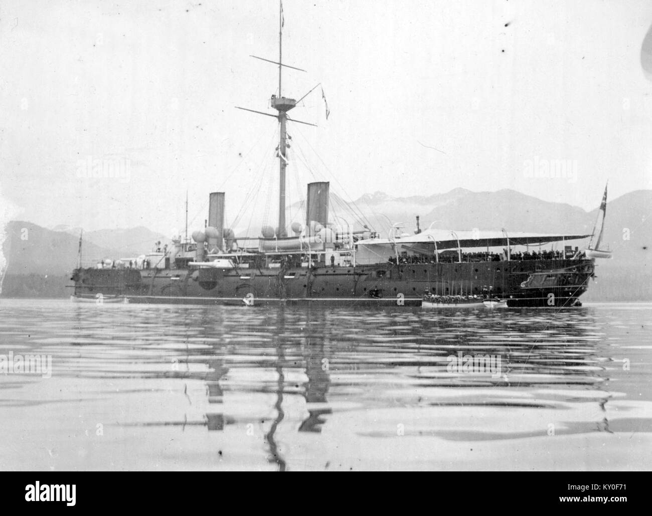 HMS Imperieuse circa 1890s Stock Photo Alamy