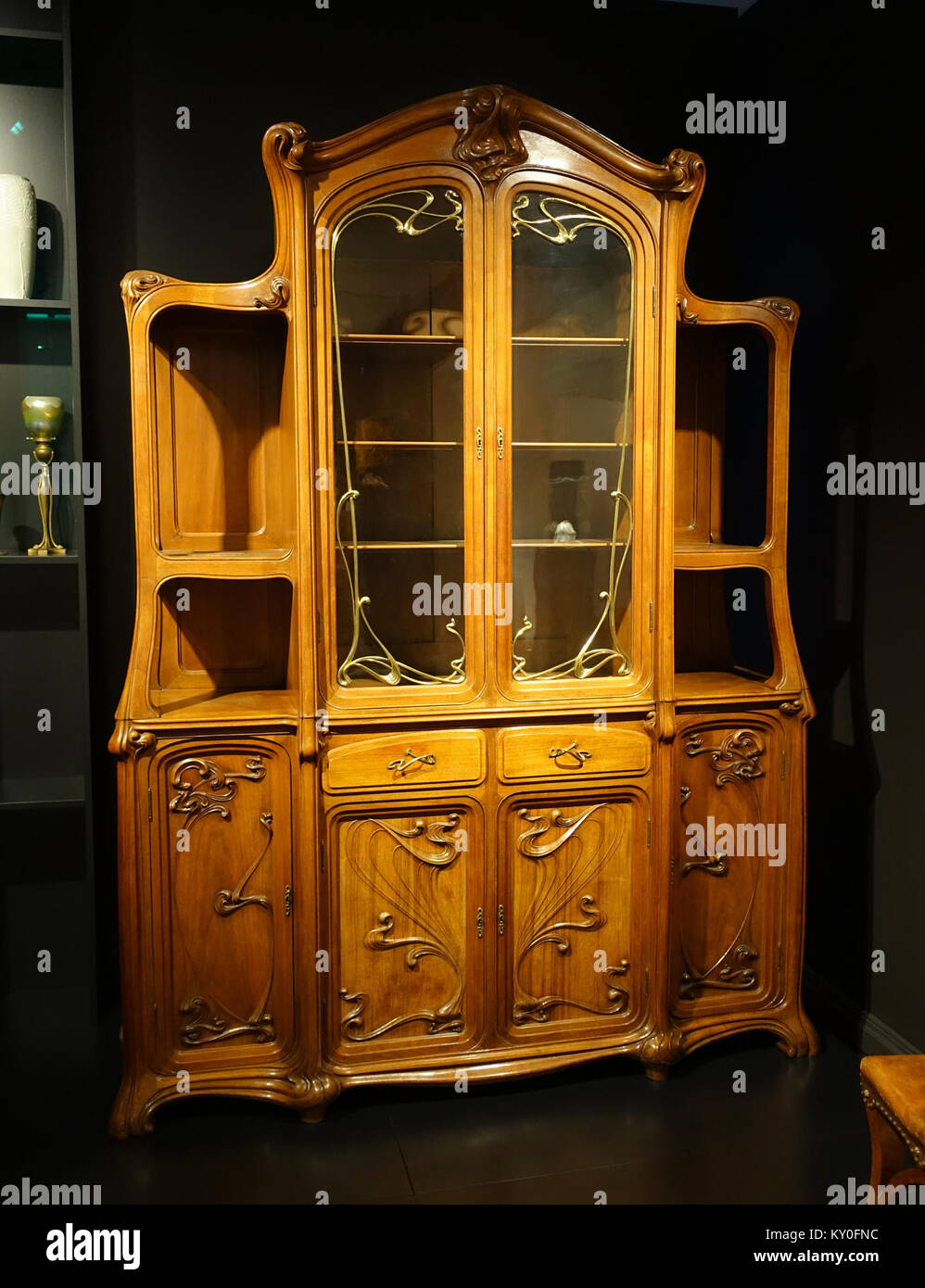 Family dining room vitrine, designed by Eugene Gaillard, maker unknown