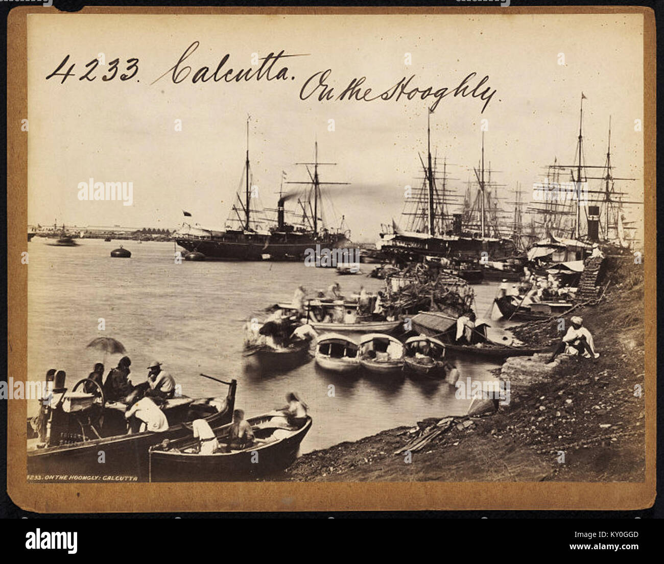 Hooghly River, Calcutta by Francis Frith (1) Stock Photo