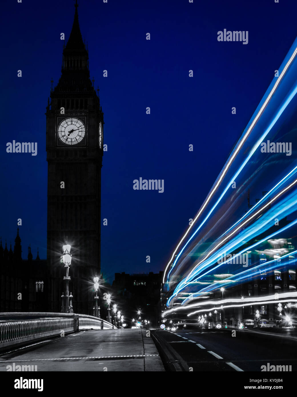 Black and Blue London Stock Photo