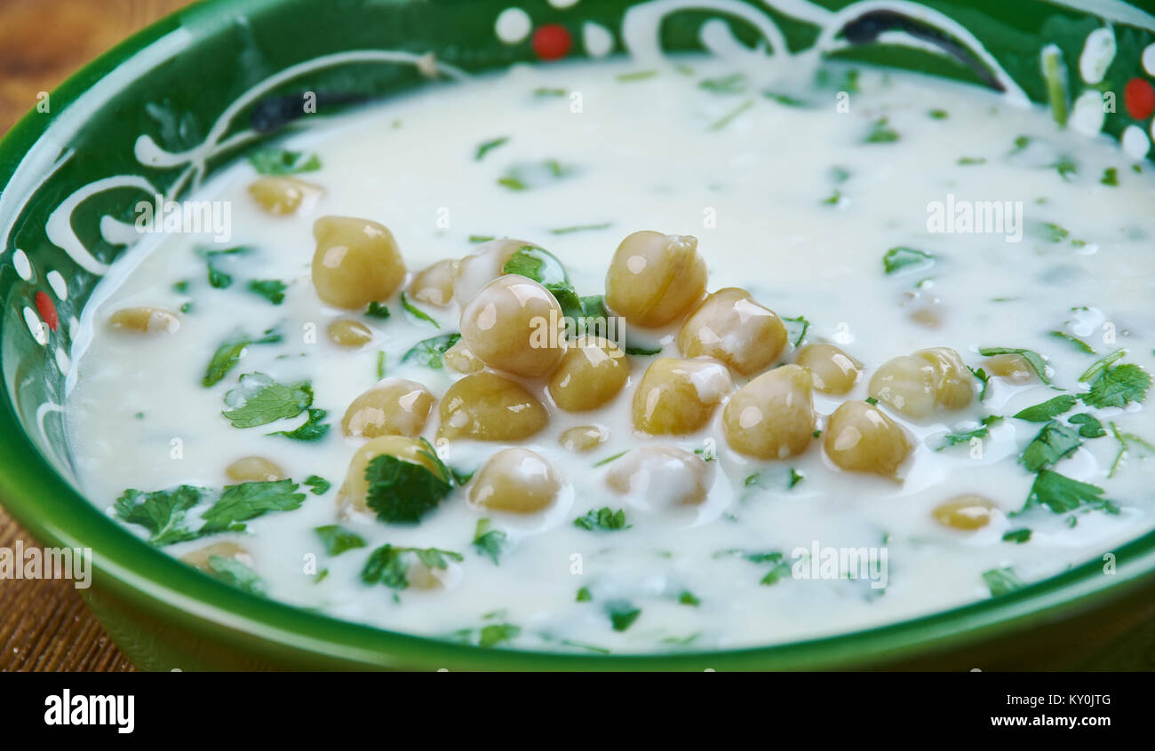 Toyga soup national meal of Turkish cuisine, yoghurt soup cooked with