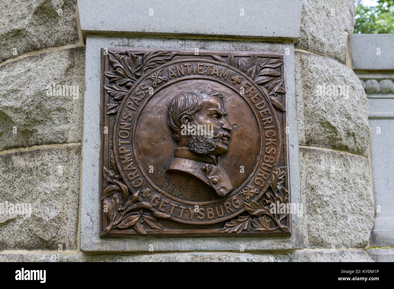 The 1st New Jersey Brigade Monument, Gettysburg National Military Park, Pennsylvania, United States. Stock Photo