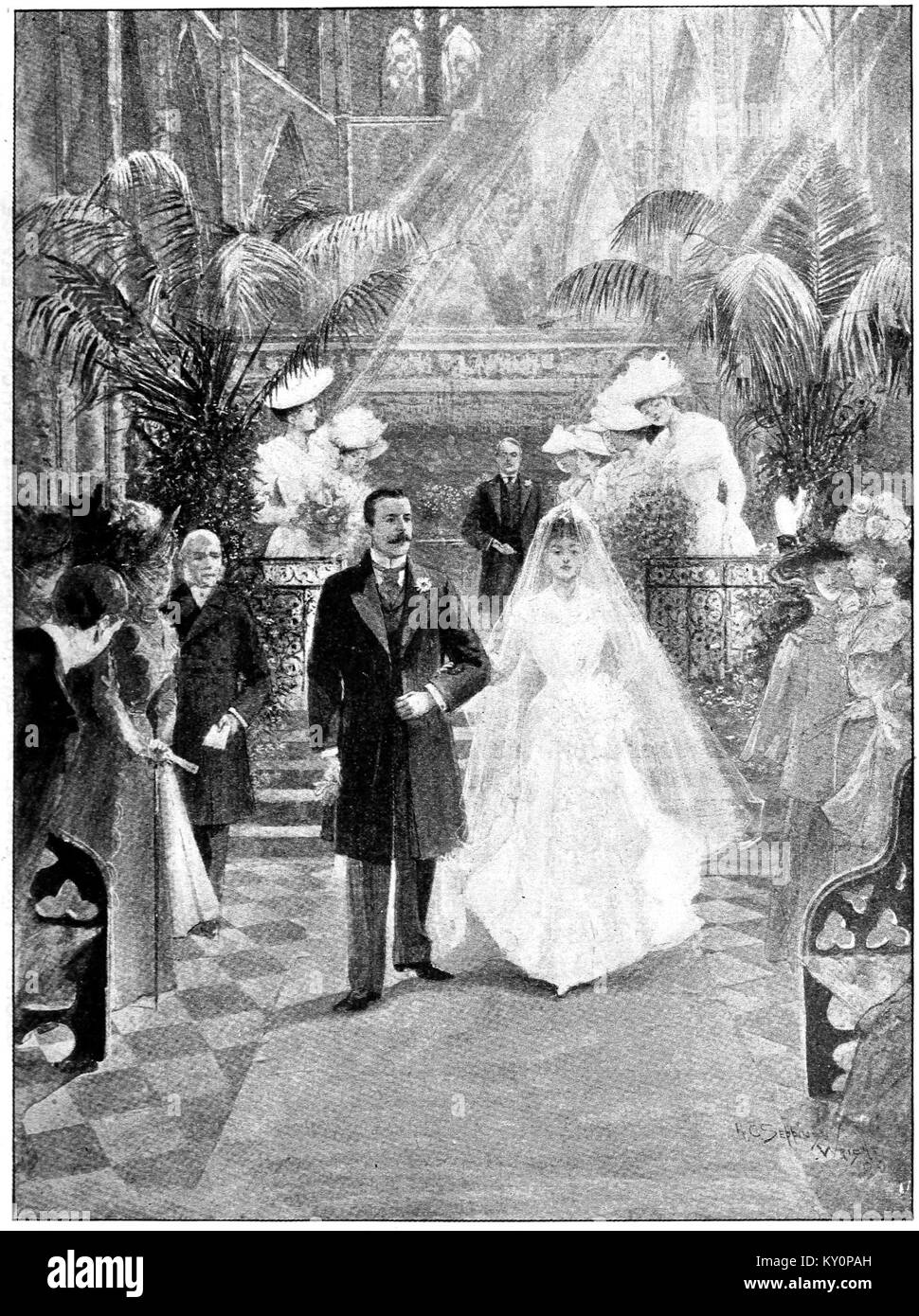 Religious wedding in church Black and White Stock Photos & Images - Alamy