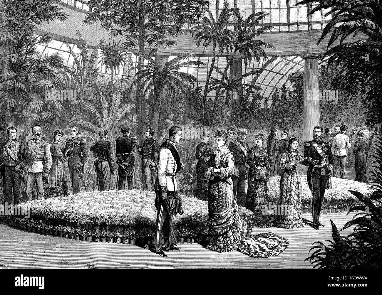 Fiançailles de la princesse Stéphanie avec l'archiduc Rodolphe en 1880 - UI Stock Photo