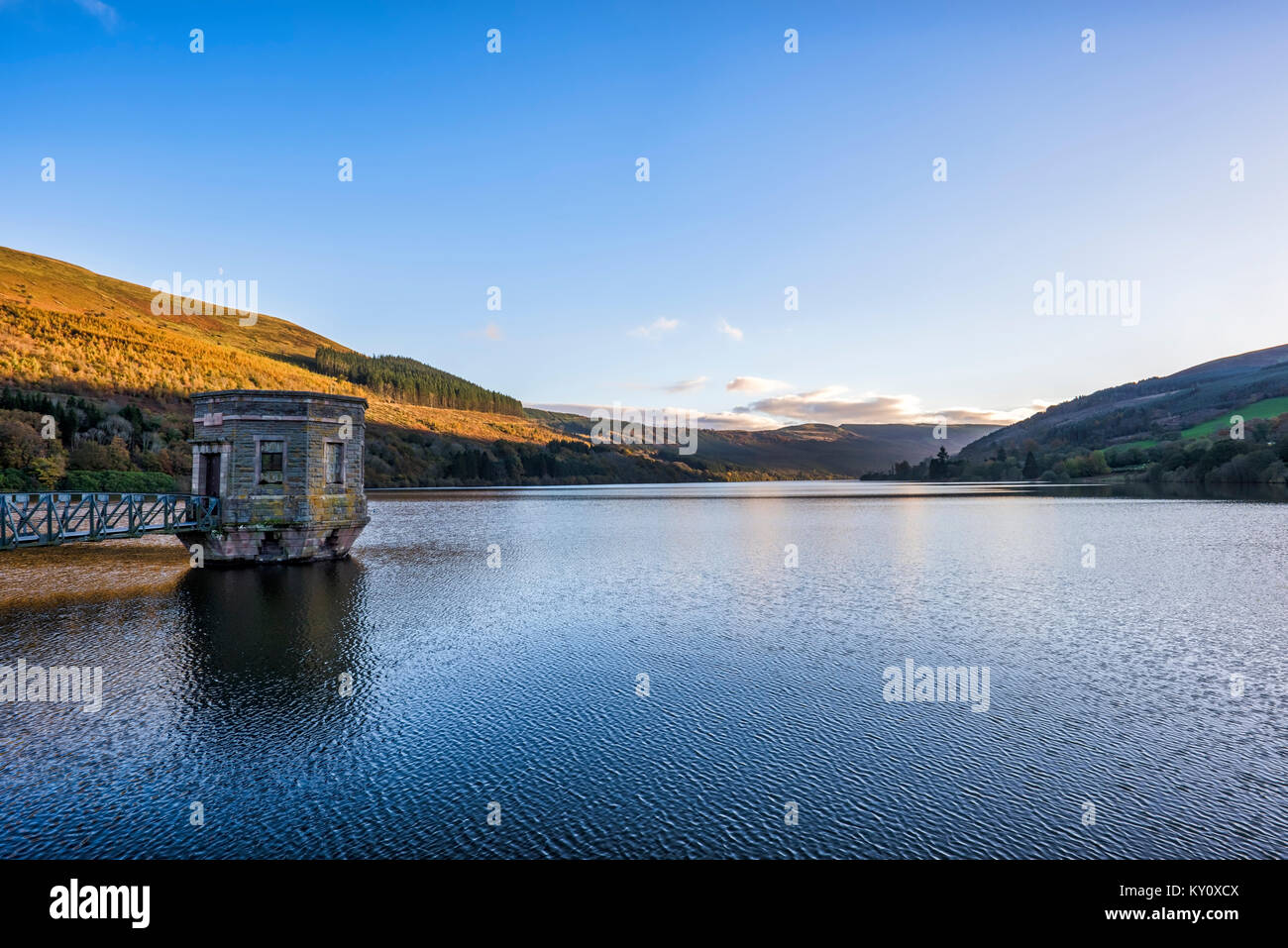 Talybont Reservoir in Wales Stock Photo