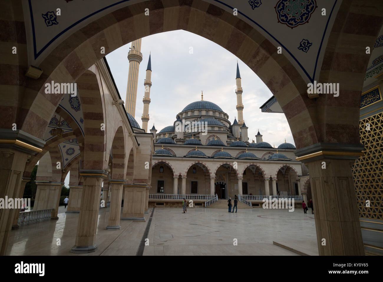 'The Heart of Chechnya' Mosque, arches and architectural elements Stock Photo