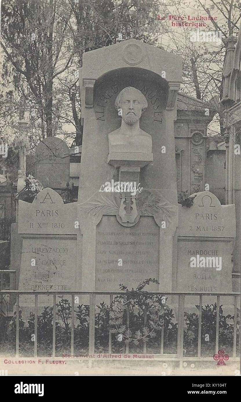 Fleury - Le Père Lachaise historique - 003 - Musset Stock Photo
