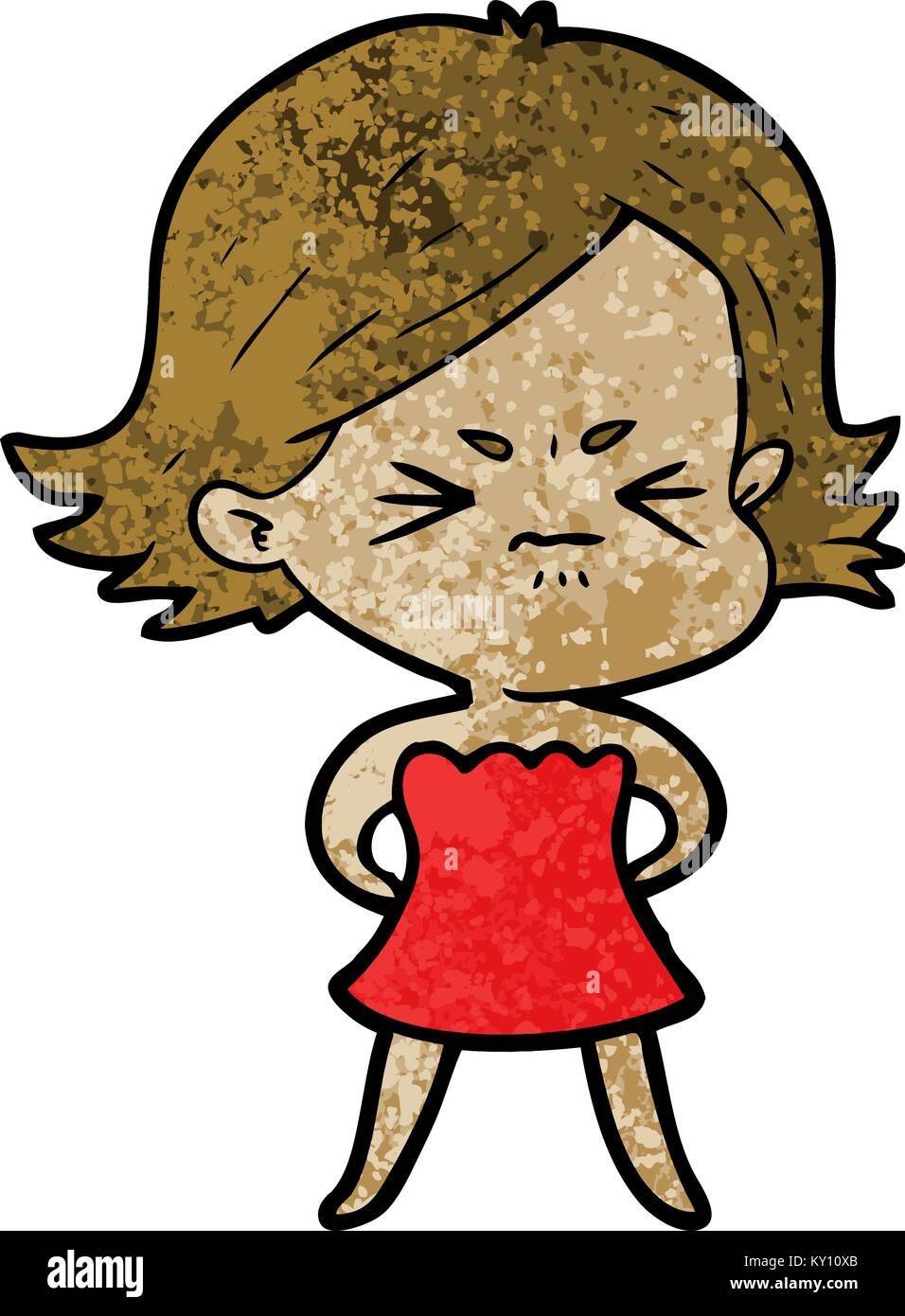 cartoon angry woman Stock Vector Image & Art - Alamy