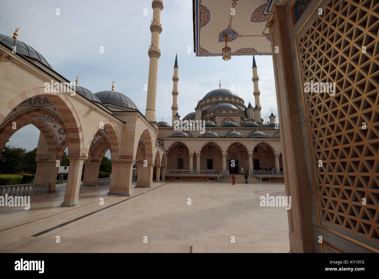 Islam in Russia, The Heart of Chechnya Mosque in Grozny, Chechnya Stock Photo