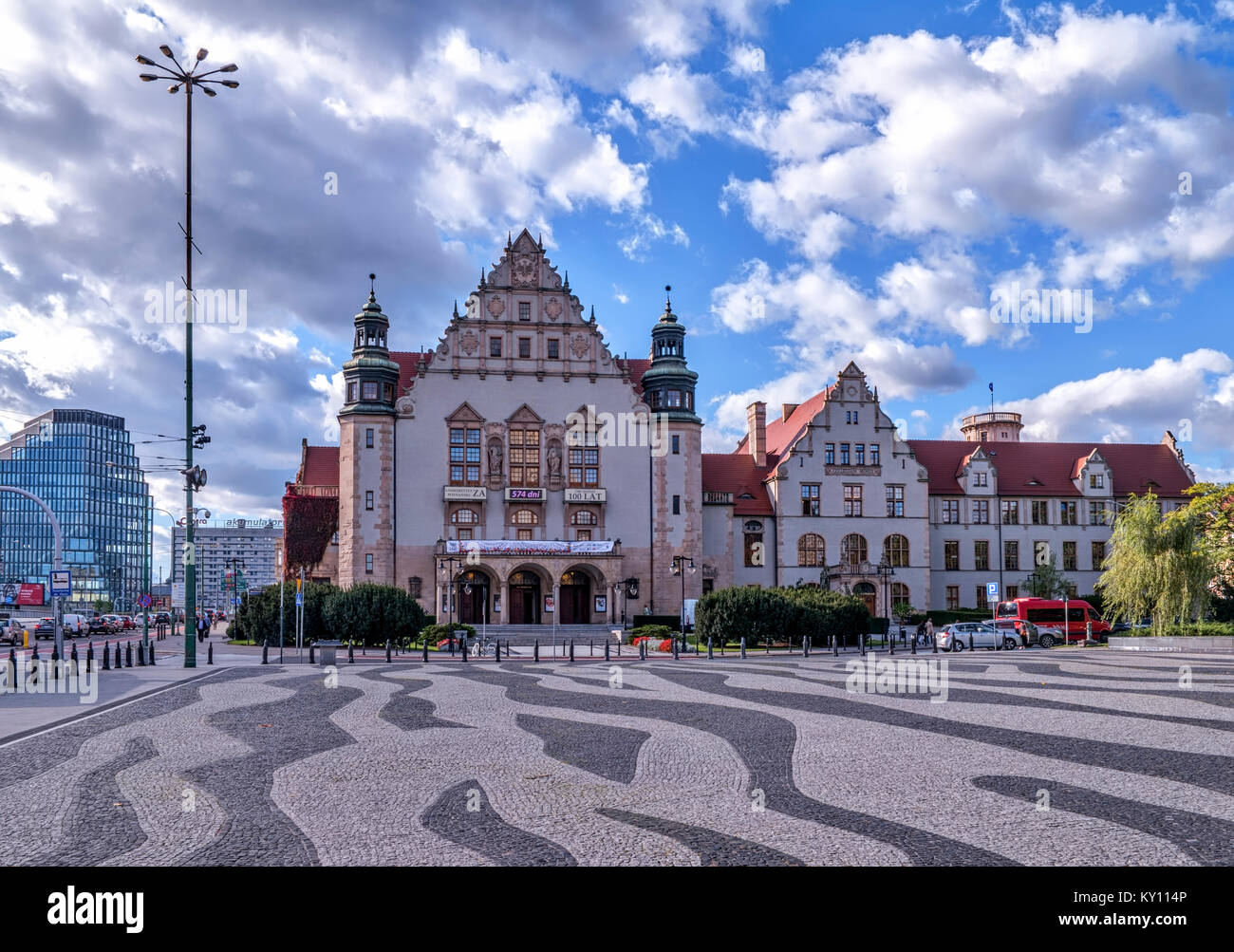 Budynek Uniwersytetu im. Adama Mickiewicza w Poznaniu Stock Photo