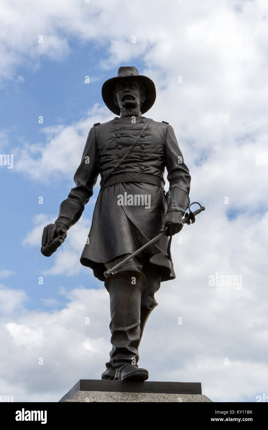 The statue of BrigadierGeneral John Gibbon, Hancock Avenue, Gettysburg