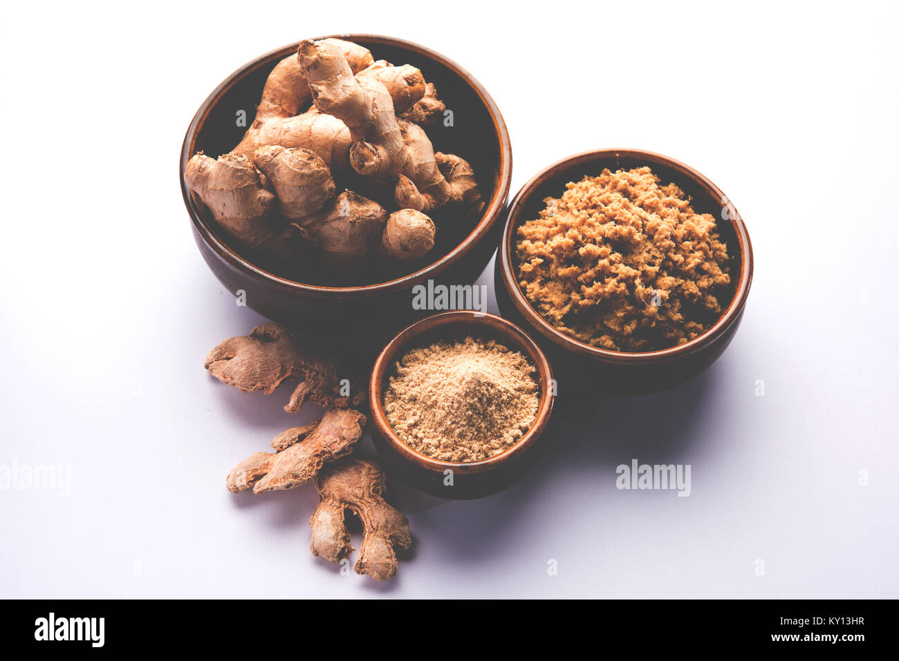 Ginger paste and powder with whole dried and fresh Adrak, selective ...