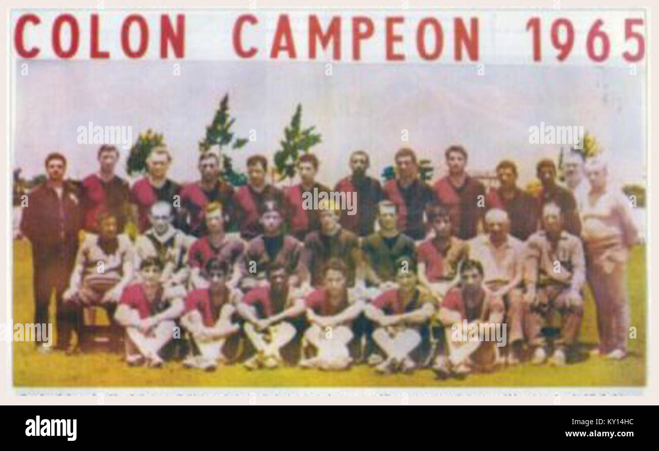 Formación Del Equipo De Colón Del Ascenso 1965 Stock Photo