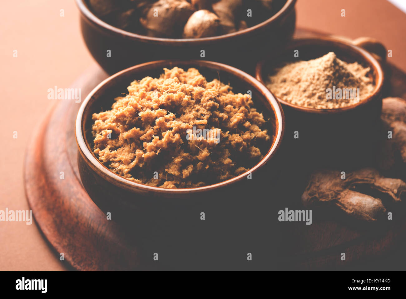 Ginger paste and powder with whole dried and fresh Adrak, selective ...