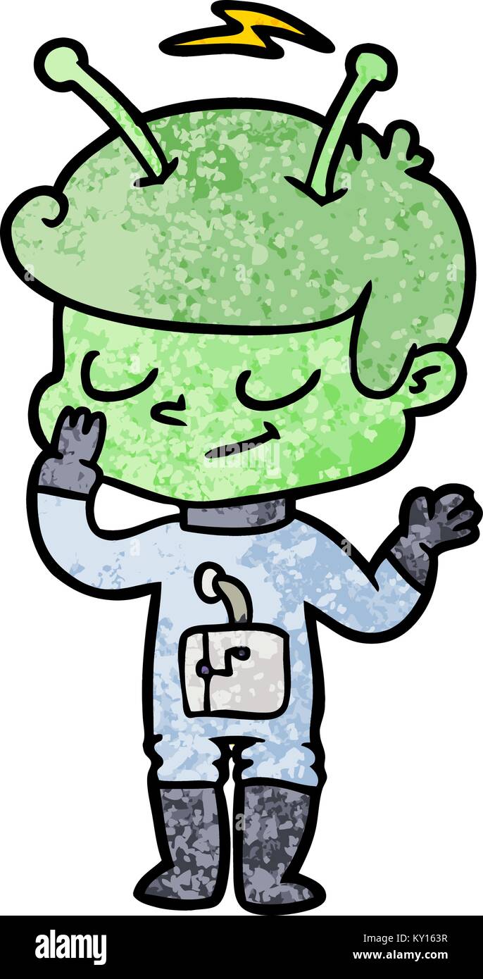 friendly cartoon spaceman Stock Vector Image & Art - Alamy