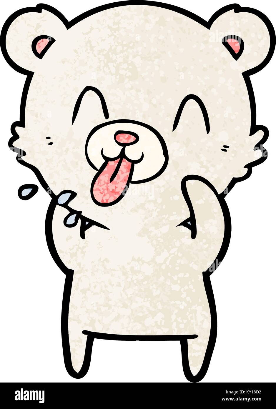 rude cartoon polar bear sticking out tongue Stock Vector Image & Art