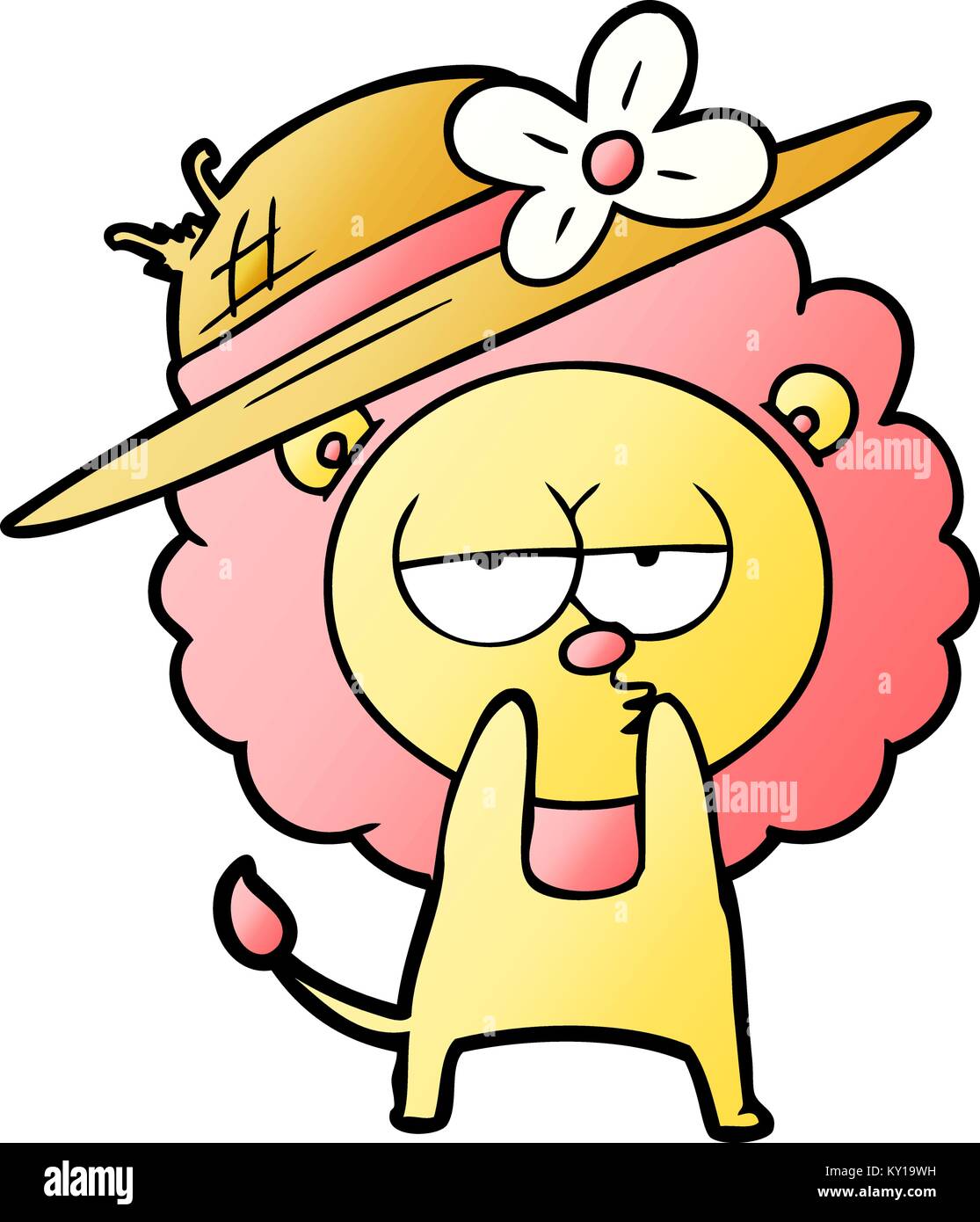 cartoon lion wearing hat Stock Vector Image & Art - Alamy