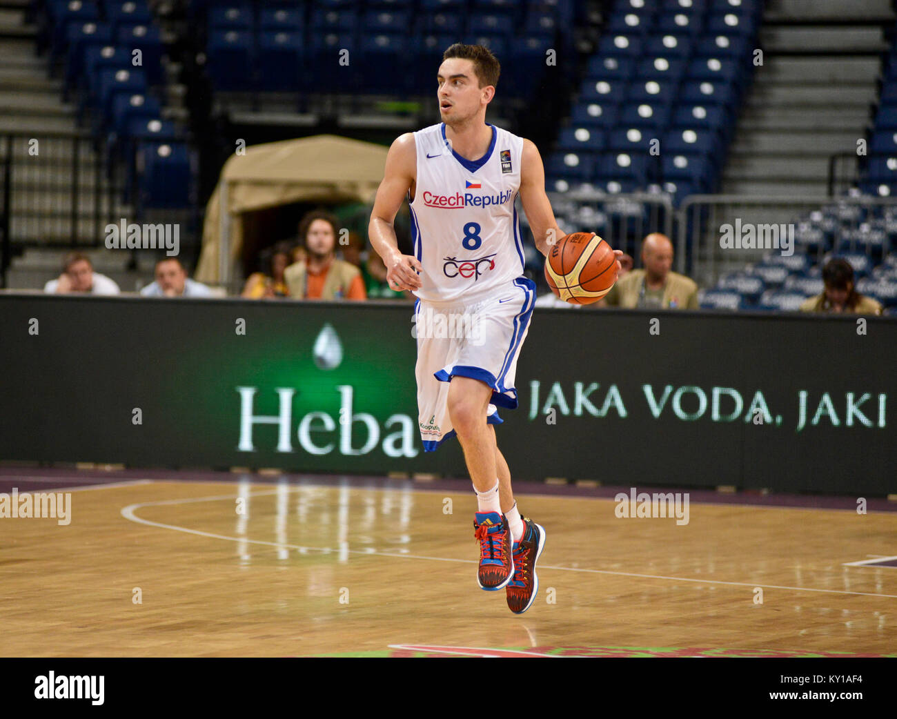 Tomas Satoransky  - Czech Republic basketball team. FIBA OQT Tournament Belgrade 2016 Stock Photo