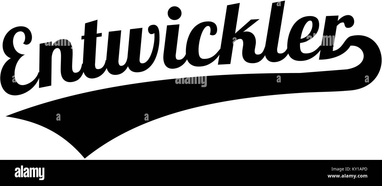 Developer german word in retro style Stock Photo Alamy