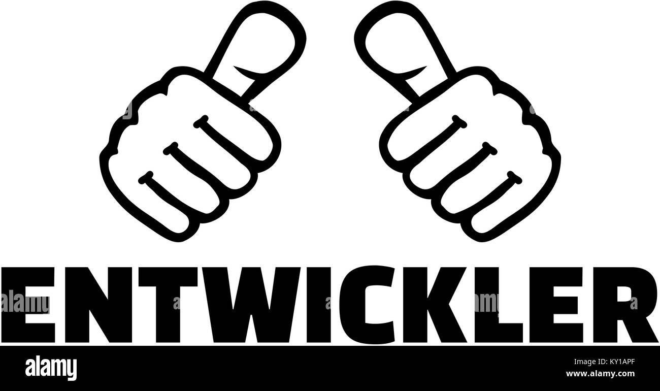 Developer german with thumbs Stock Photo Alamy