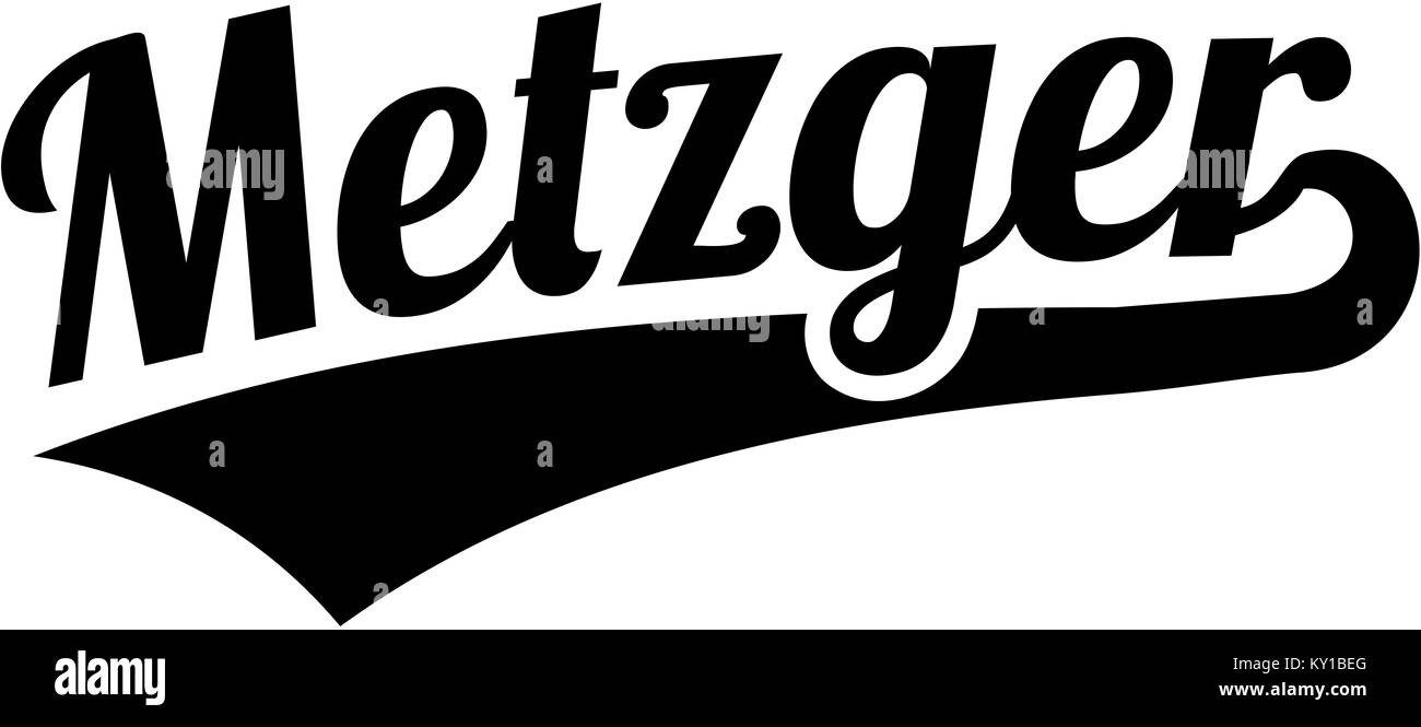 German word for butcher with retro style Stock Photo - Alamy