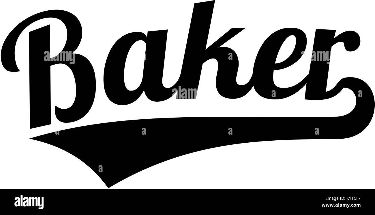 Baker word retro style Stock Photo Alamy