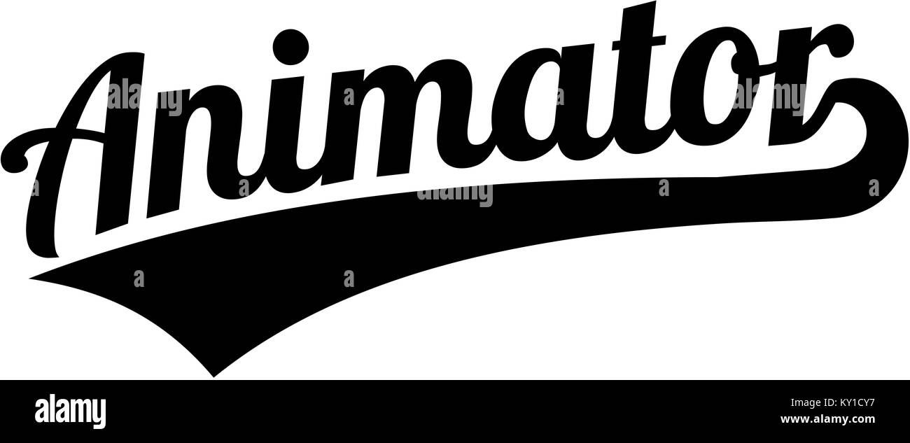 Animator word in retro style Stock Photo