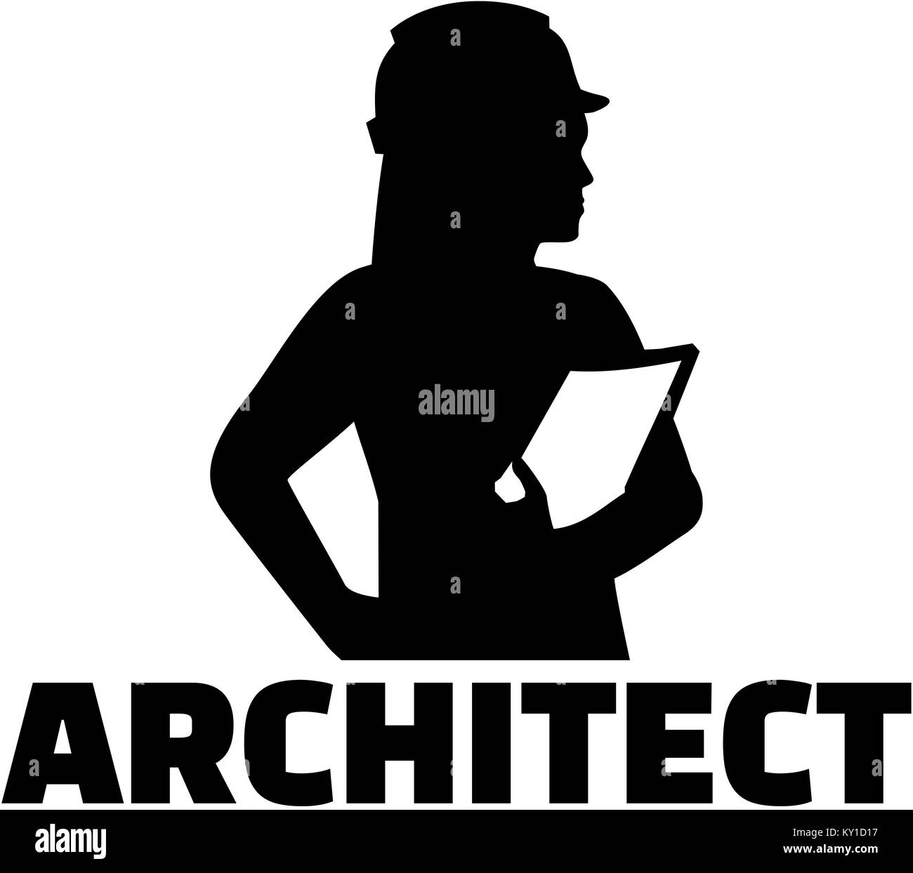 Architect woman Stock Photo