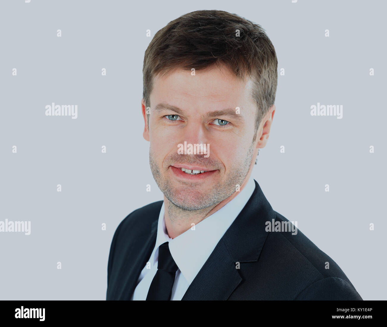 Portrait of a business man isolated on white background Stock Photo - Alamy