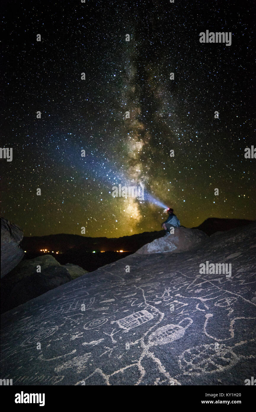 The Volcanic Tablelands is a BLM owned wilderness in the deserts of the Eastern Sierra Stock Photo