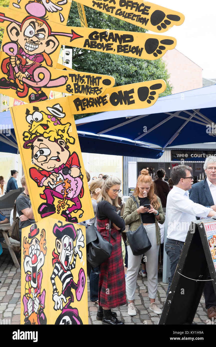 The Edinburgh Fringe festival, Scotland. Stock Photo