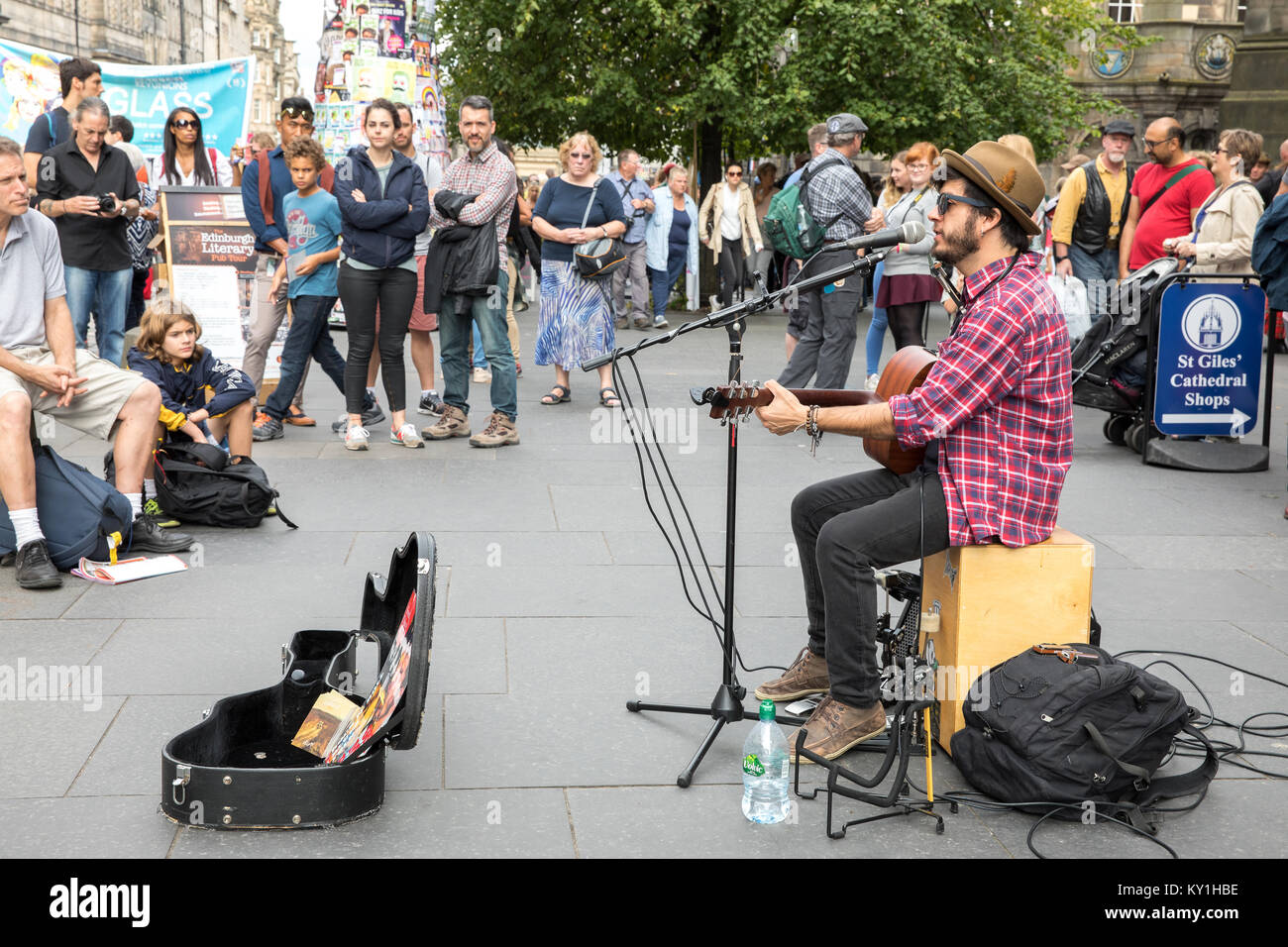 Street performer, Edinburgh. Scotland Stock Photo
