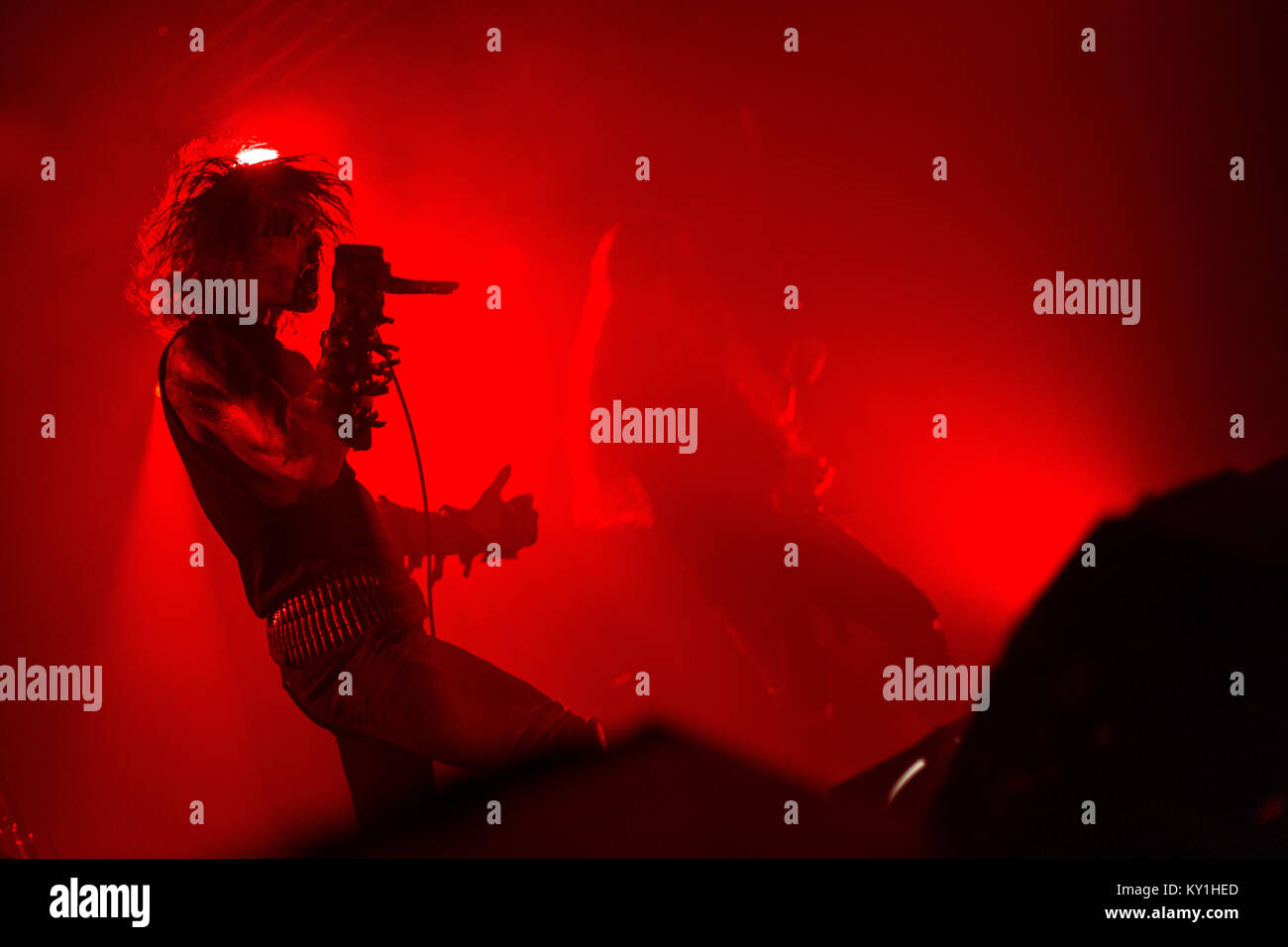 The Norwegian black metal band 1349 performs a live concert at ...