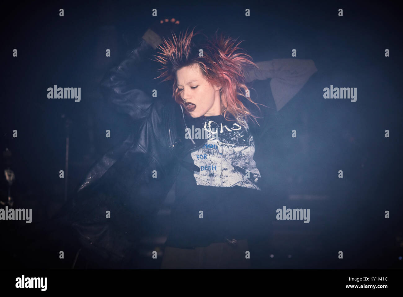 The Canadian electronic music band Crystal Castles performs a live