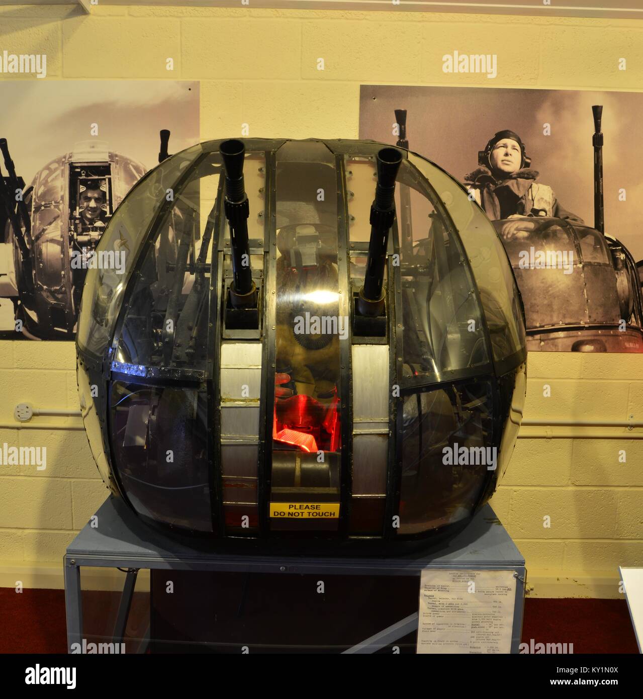 A Machine gun turret from a World War Two British Bomber Stock Photo ...